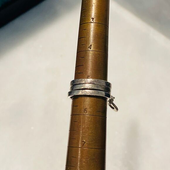 Stella & Dot Round Charms Triple Stackable Ring Sterling Silver Size 5 - Picture 7 of 8